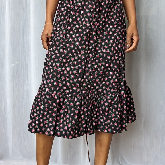 Vintage Midi Floral Boho Skirt // Parisian Find - Picture 2 of 5